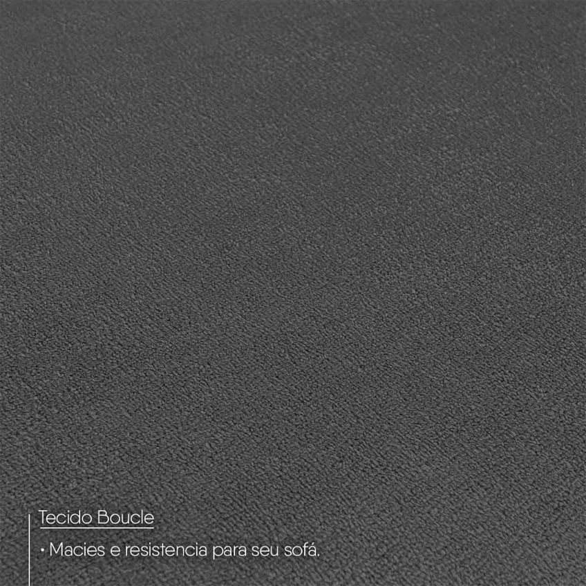 Sofá Marau 2 Lugares 150cm Grafite Suede King - imagem 4