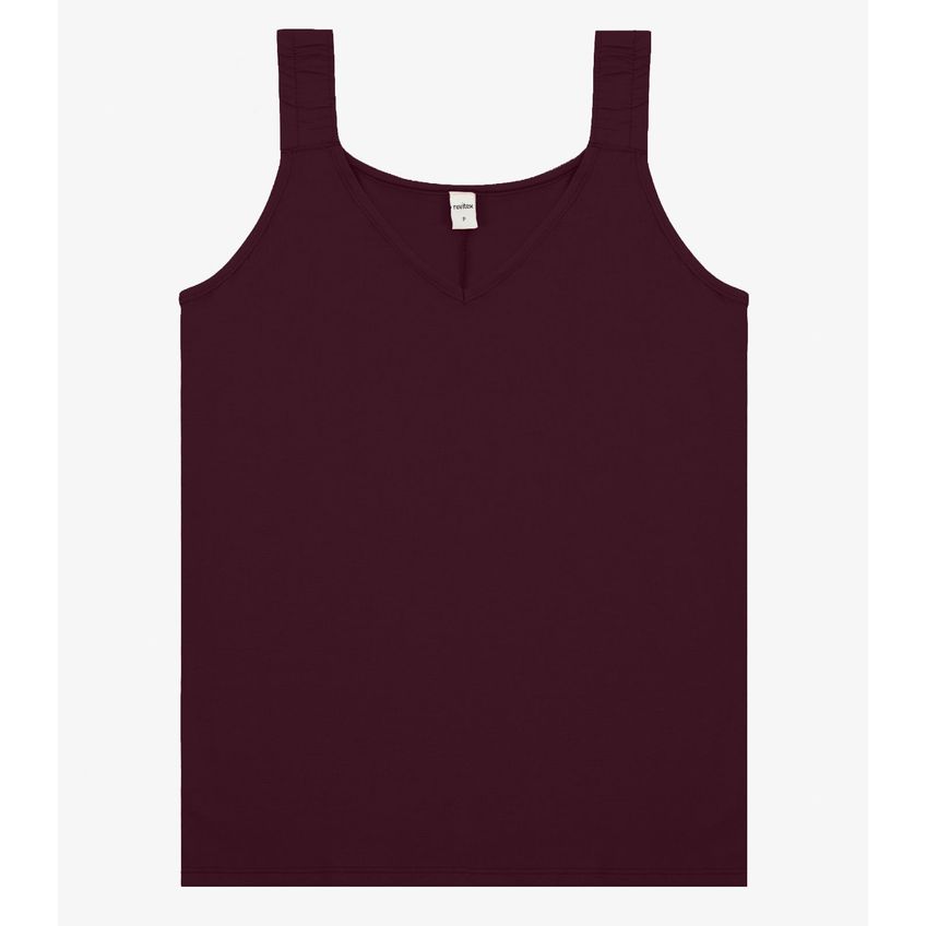 Regata Alça Franzida Feminino Rovitex Roxo P - imagem 4