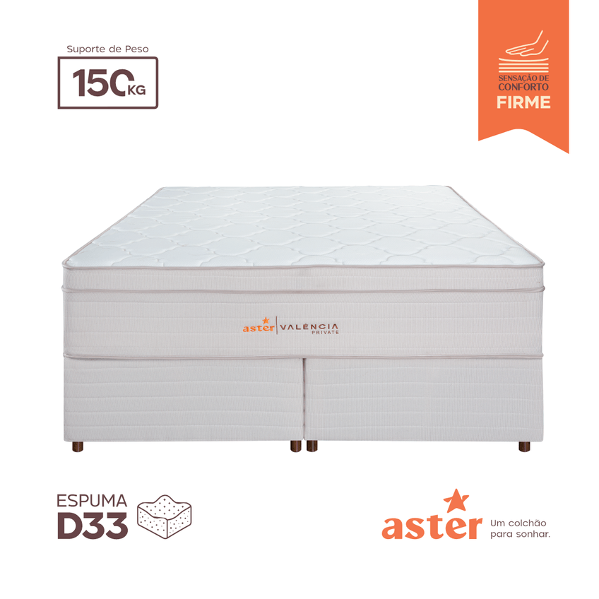 Colchão Aster Valencia Private Casal Molas Ensacadas D33 - imagem 4