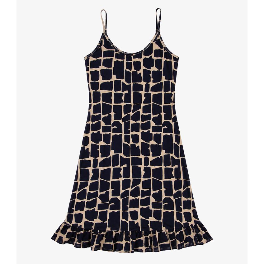 Vestido Feminino Estampado Select Bege M - imagem 4