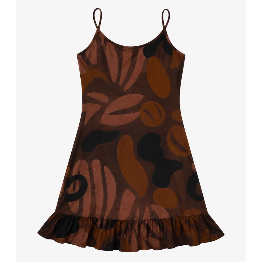 Vestido Feminino Estampado Select Marrom GG - imagem 5