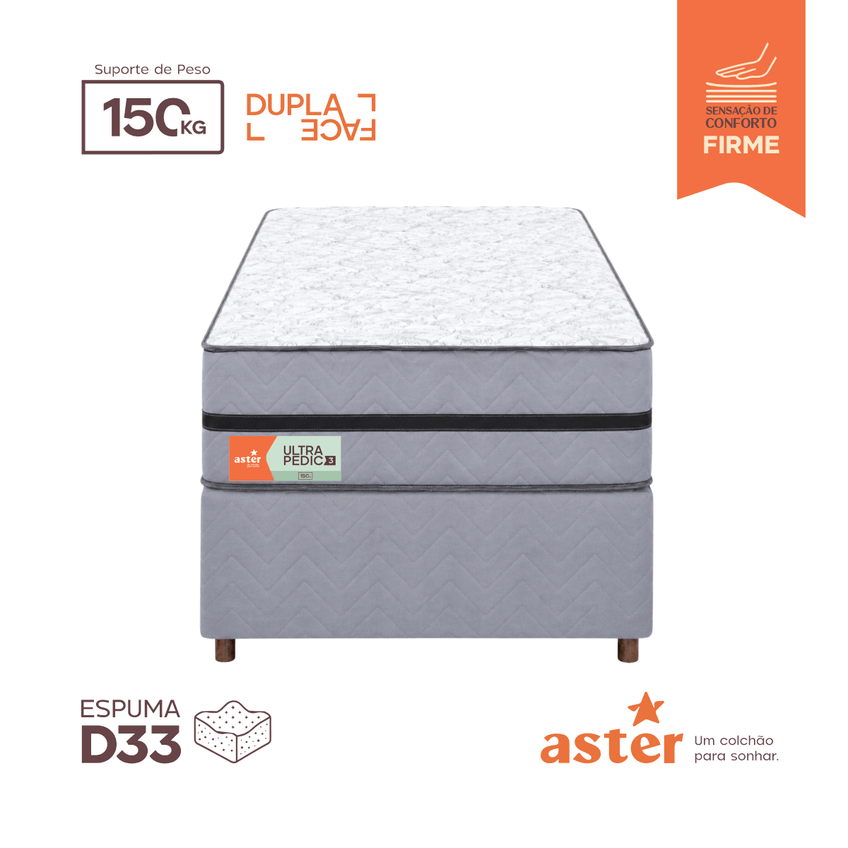 Colchão Aster Ultra Pedic 3 Solteiro Dupla Face 88x188x26 - imagem 4