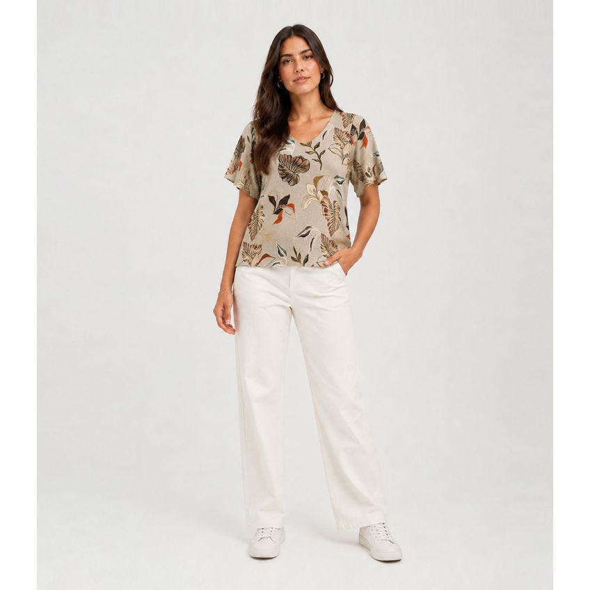Blusa Feminina Infinita Cor Bege GG - imagem 3