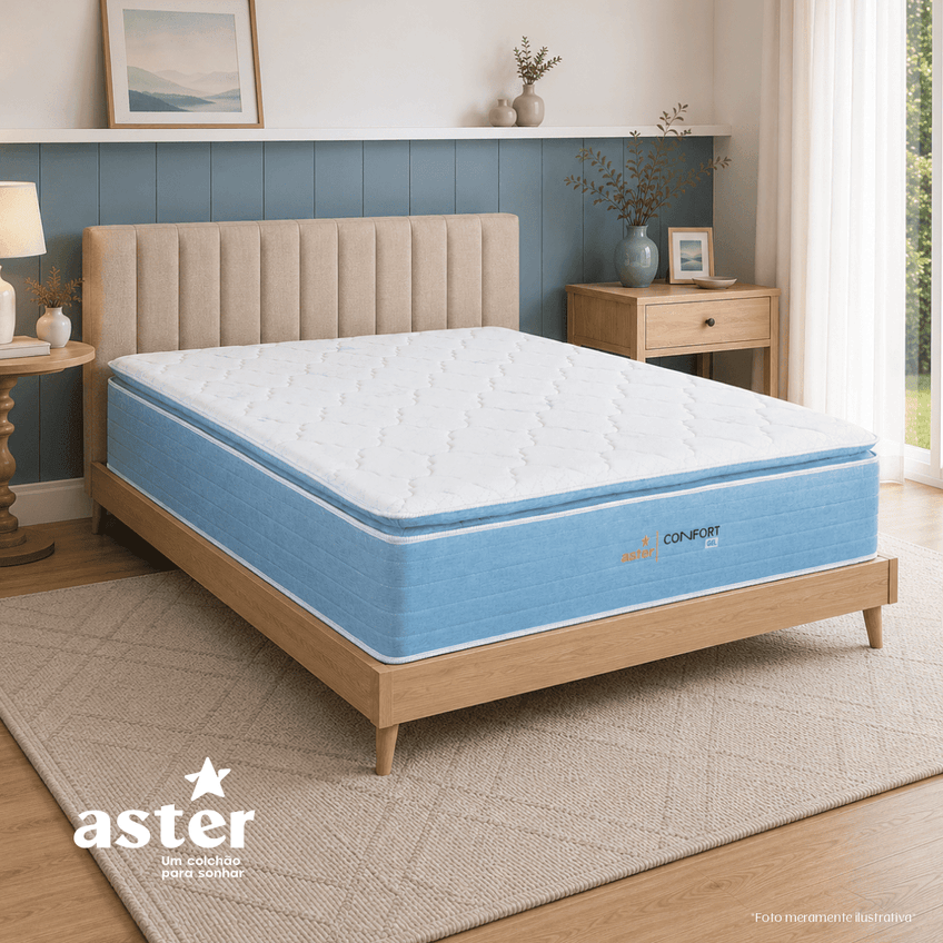 Colchão Aster Confort Gel Casal Molas Ensacadas 138x188x34 - imagem 3