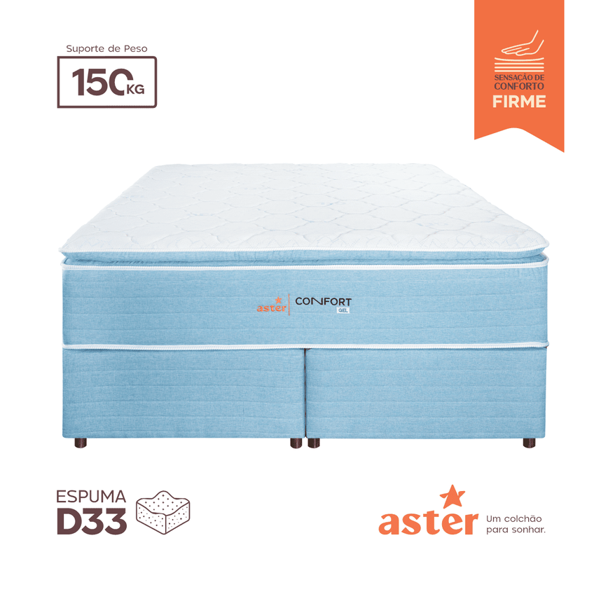 Colchão Aster Confort Gel Casal Molas Ensacadas 138x188x34 - imagem 4