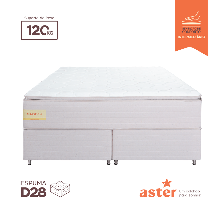 Colchão Aster Maison Casal Molas Ensacadas D28 138x188x32 - imagem 4