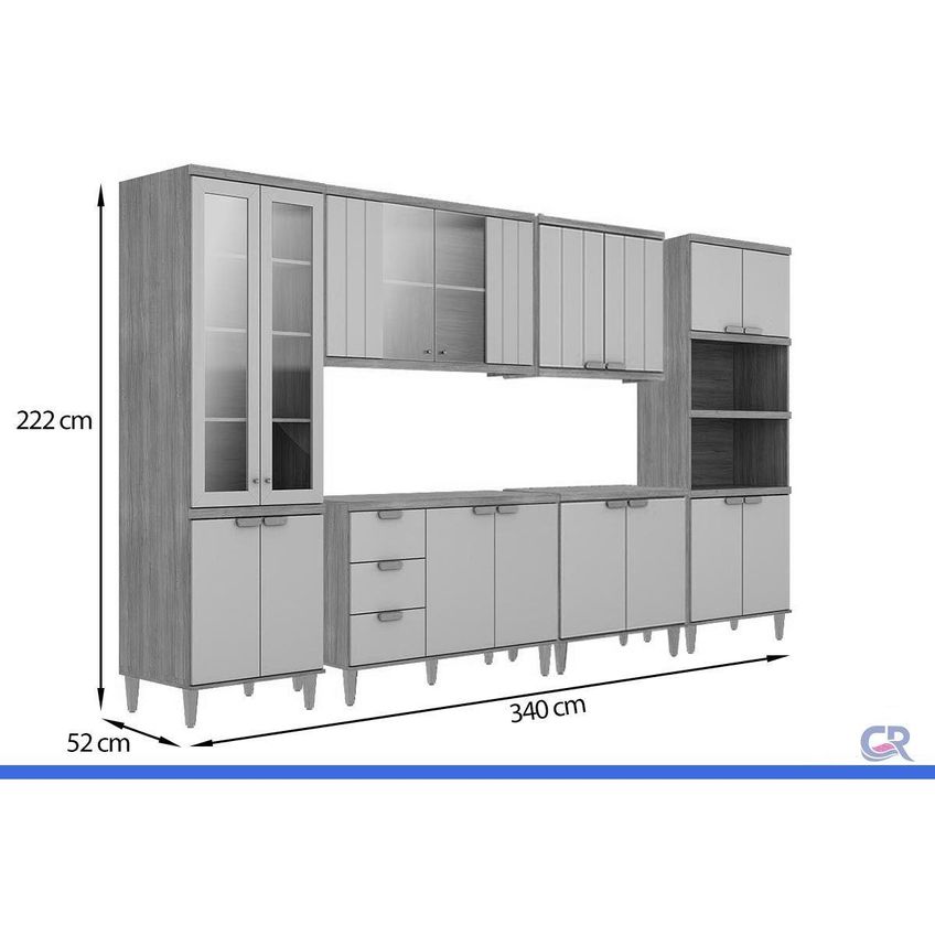 Cozinha Completa 6 Peças Elena Cz545 Cinamomo/Off White Mgm - imagem 3
