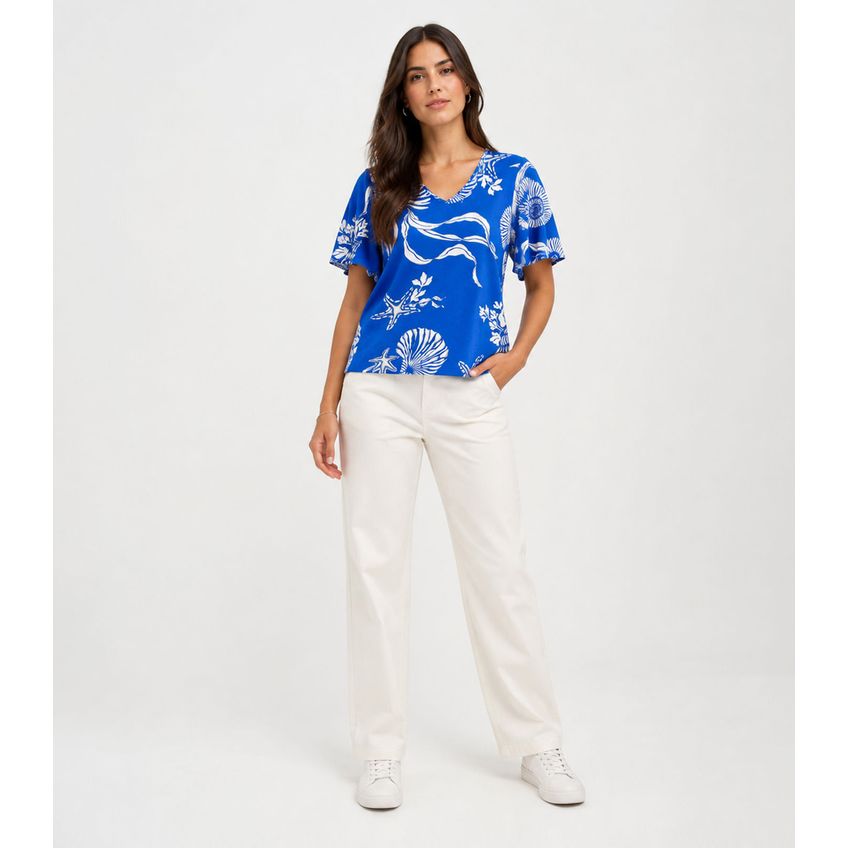 Blusa Feminina Infinita Cor Azul GG - imagem 3