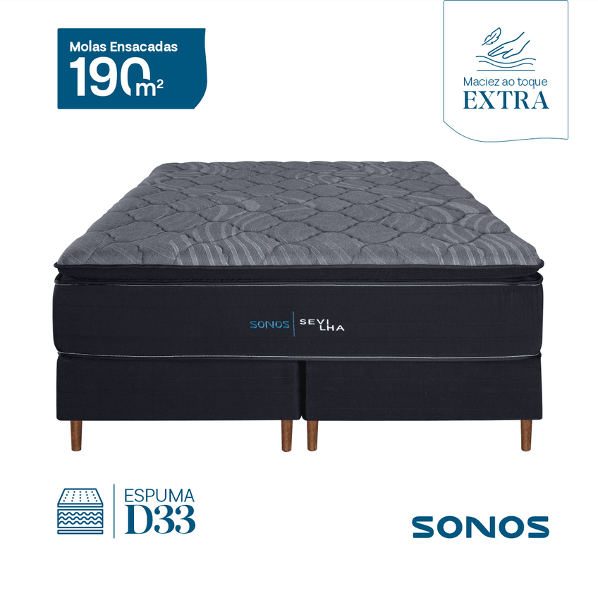 Colchão Sevilha Sonos Casal Molas Ensacadas D33 138x188x34 - imagem 5