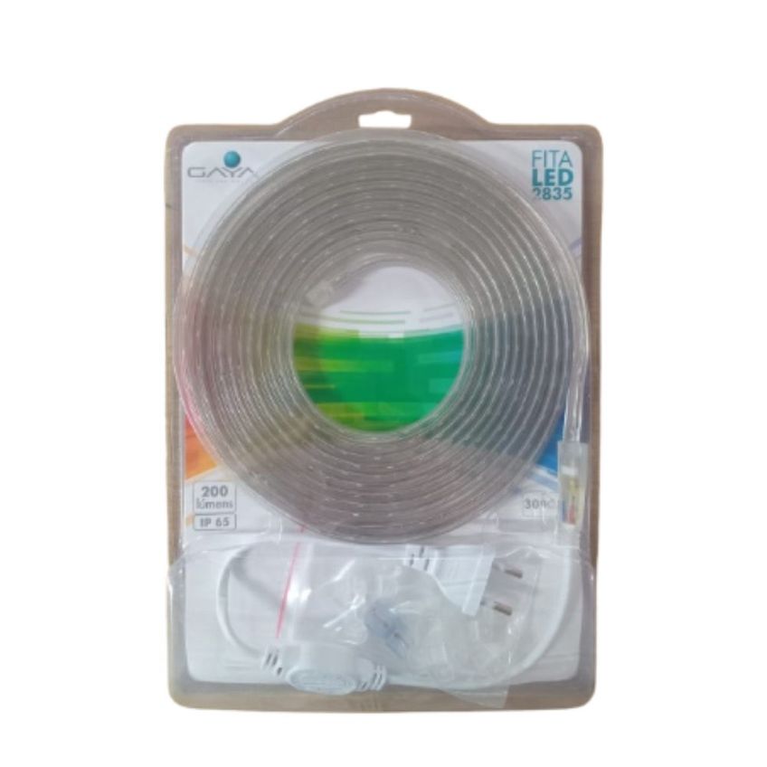 Fita De Led 4,8w 3000k Luz Amarela Branco Quente Gaya 200 Lúmens 5 Metros Alta Luminosidade Com Ip65 Sanca Móveis 220v - imagem 3