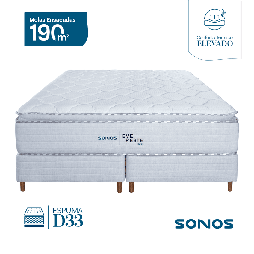 Colchão Evereste Ice Sonos Queen Molas Ensacadas 158x198x34 - imagem 5