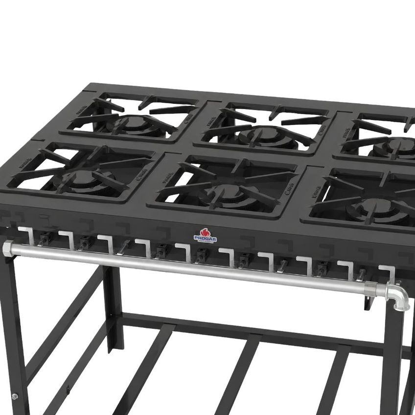 Fogão 6 Queimadores Duplo De Encosto PMD-600 - Progas - imagem 4