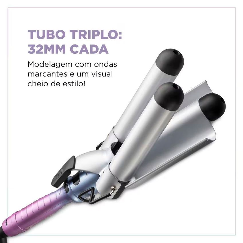 Modelador De Cachos Triondas MCT-JU-03 Revestimento Bivolt Mondial - imagem 2
