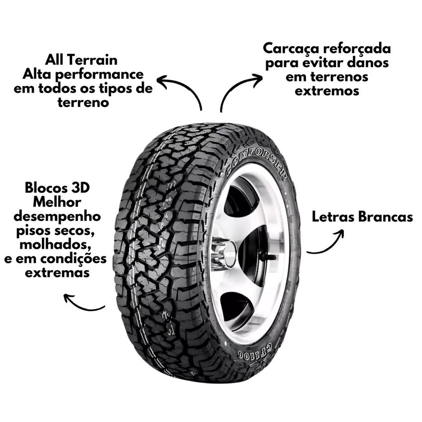 Kit 4 Pneus Comforser Aro 16 265/70 R16 111T CF1100 AT - imagem 4