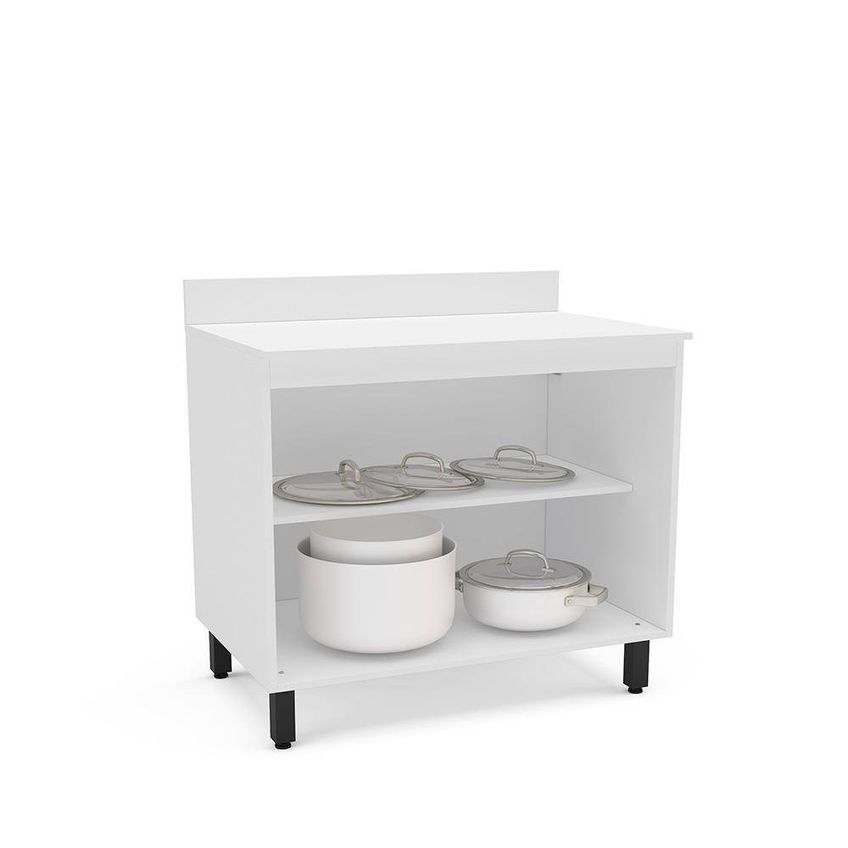 Balcão De Cozinha Amara 2 Portas Com Tampo UV Politorno Móveis - imagem 3