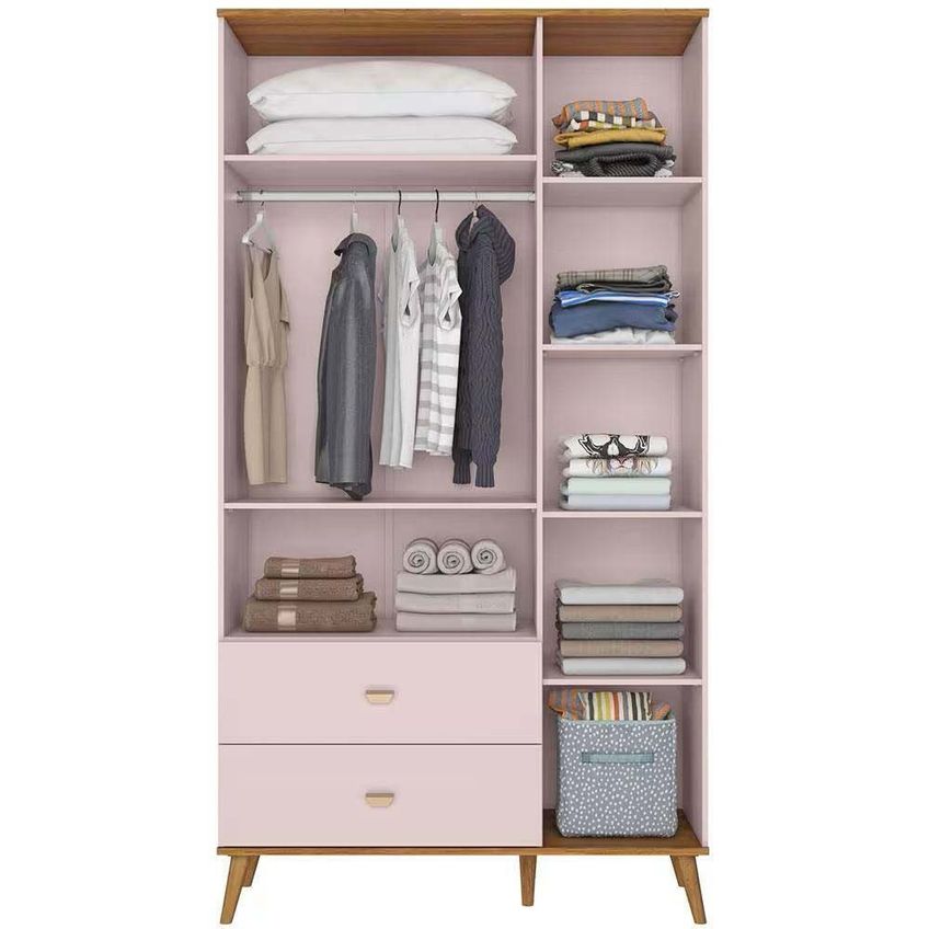 Quarto Infantil Completo Ternura Guarda-roupa 3 Portas 2 Gavetas Cômoda 5 Gavetas Berço Conversível Bartira - imagem 3