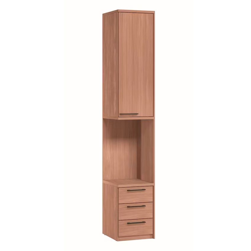 Dormitório Modulado Completo Santos Andirá Toledo Wood 100% MDF Com Portas Reflecta E LED - imagem 5