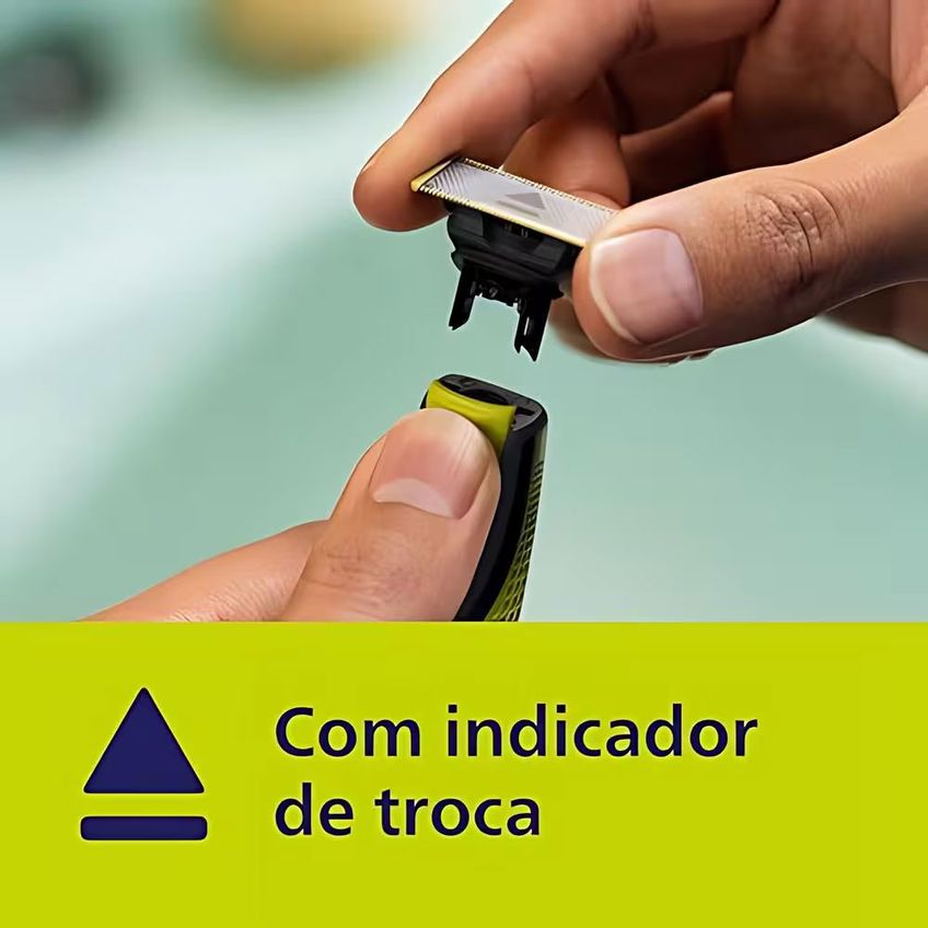 Aparador de Pelos Oneblade Qp2724 Lâmina Dupla Recarregável Philips - imagem 4