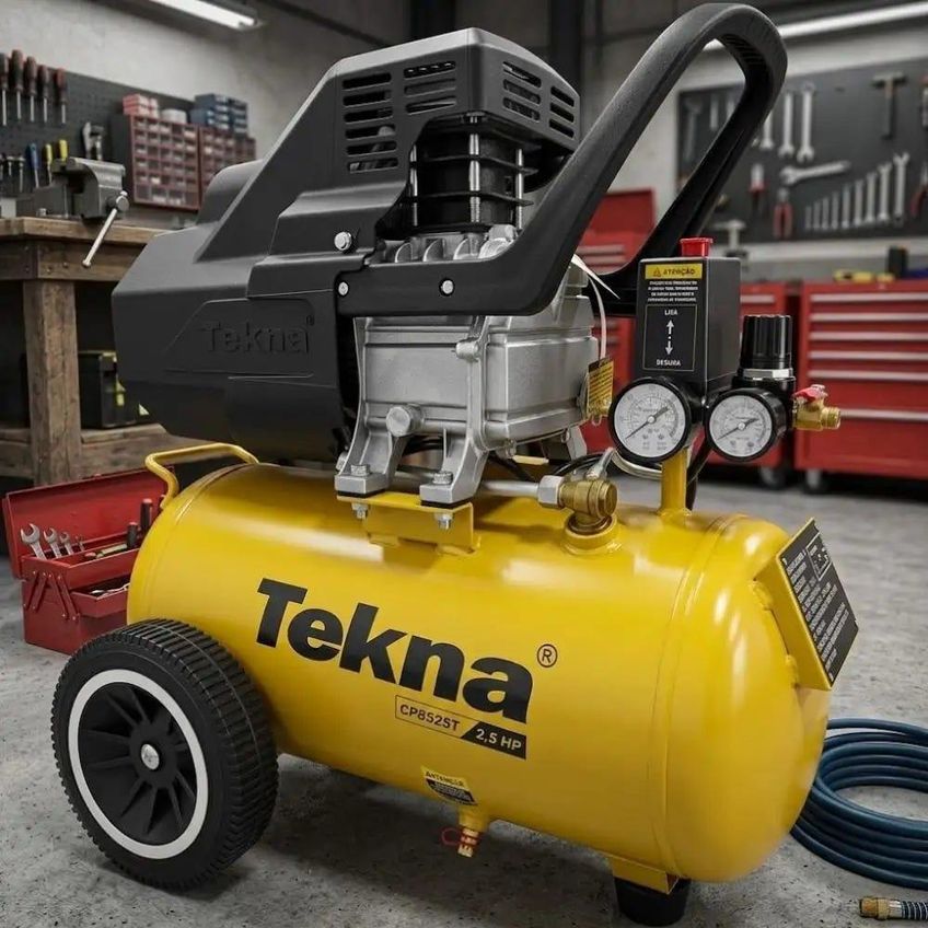 Compressor de Ar 2,5hp 8 Pés 24 Litros CP8525T com Kit Multiuso 6 Peças Tekna 220V - imagem 3