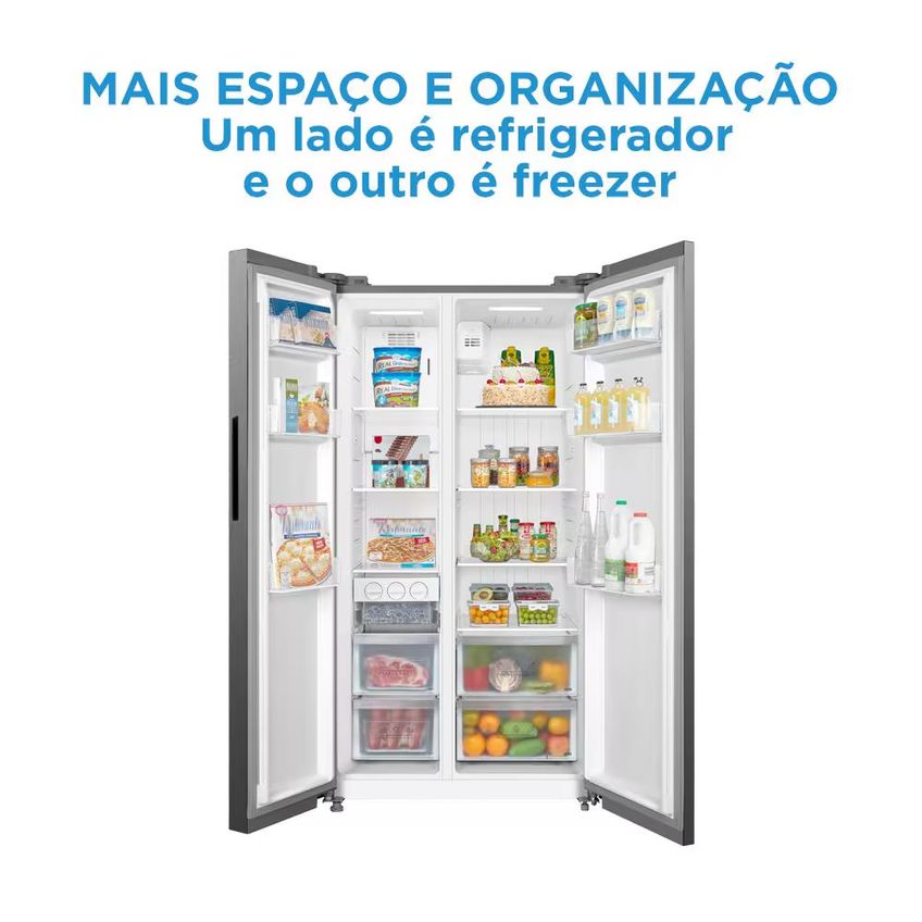 Geladeira Frost Free Side By Side Md-rs710 511l Smart Inverter Wi-fi Alexa Midea - imagem 3
