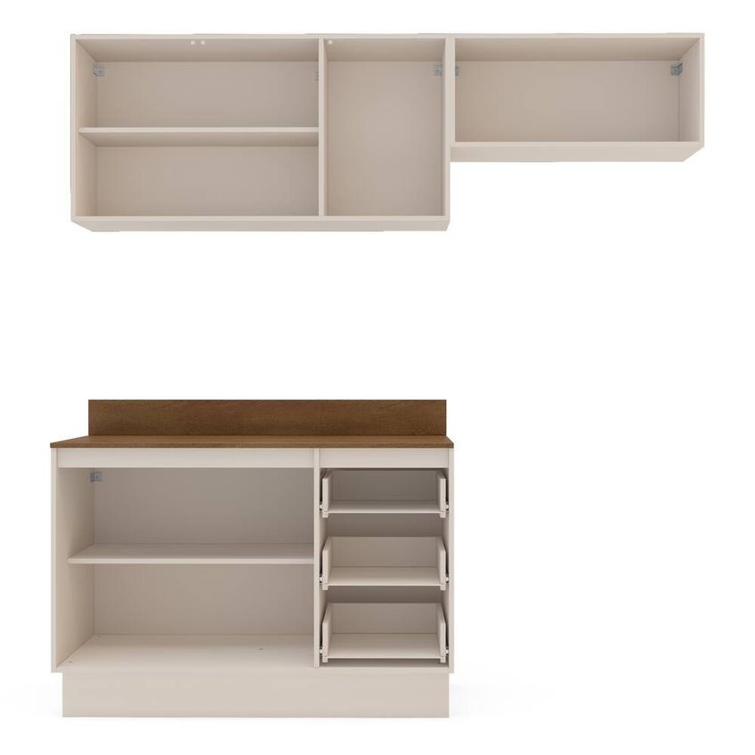 Cozinha Compacta 3 Peças Koya 120cm 4 Portas Politorno - imagem 3