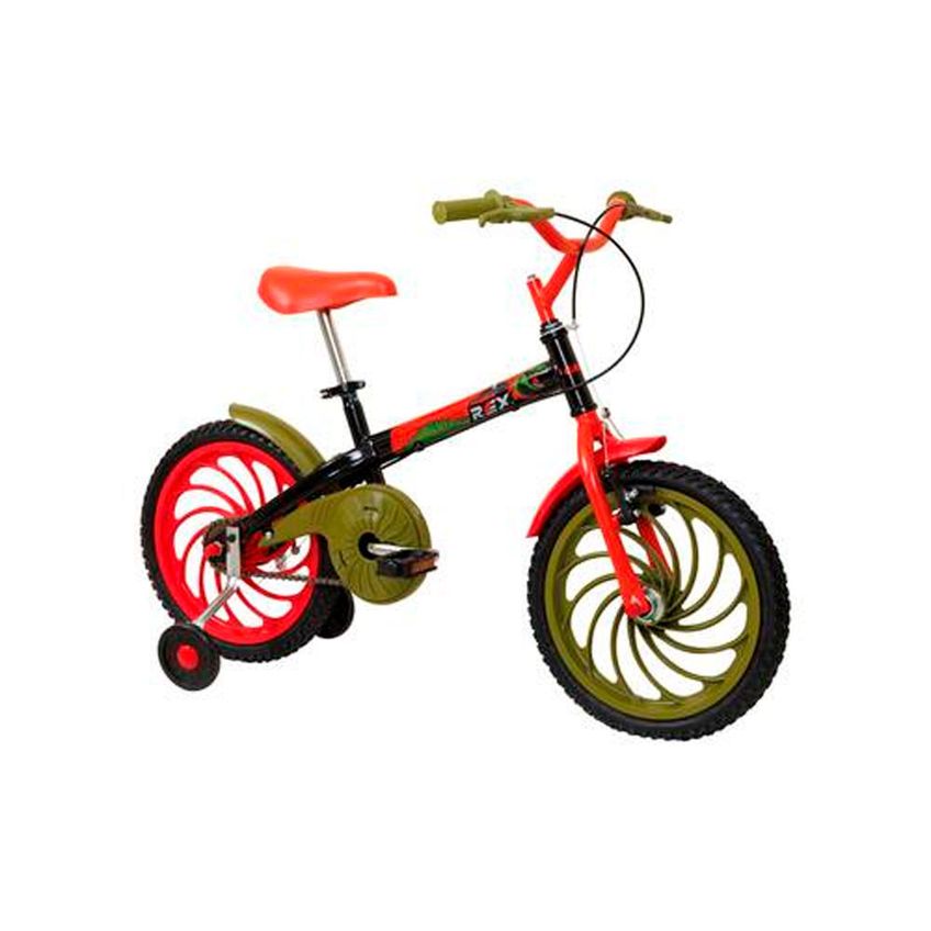 Bicicleta Infantil Power Rex Aro 16 Rodinhas Laterais Paralamas Caloi - imagem 4