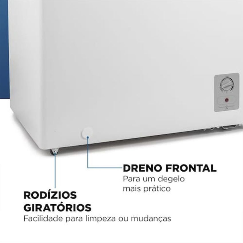 Freezer Horizontal Mondial Fhz-01-w150 150 Litros 2 Em 1 Função Turbo Controle De Temperatura - imagem 5