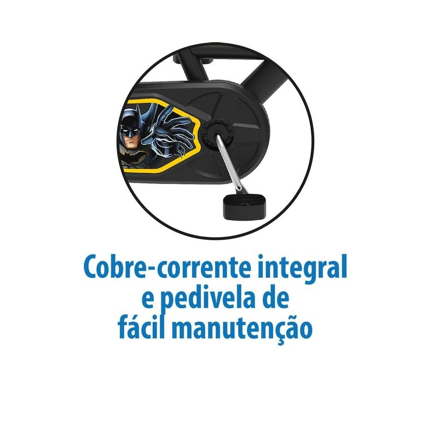 Bicicleta Infantil Bandeirantes Batman Aro 14 Com Rodinhas Freio Tambor Quadro Em Aço - imagem 5