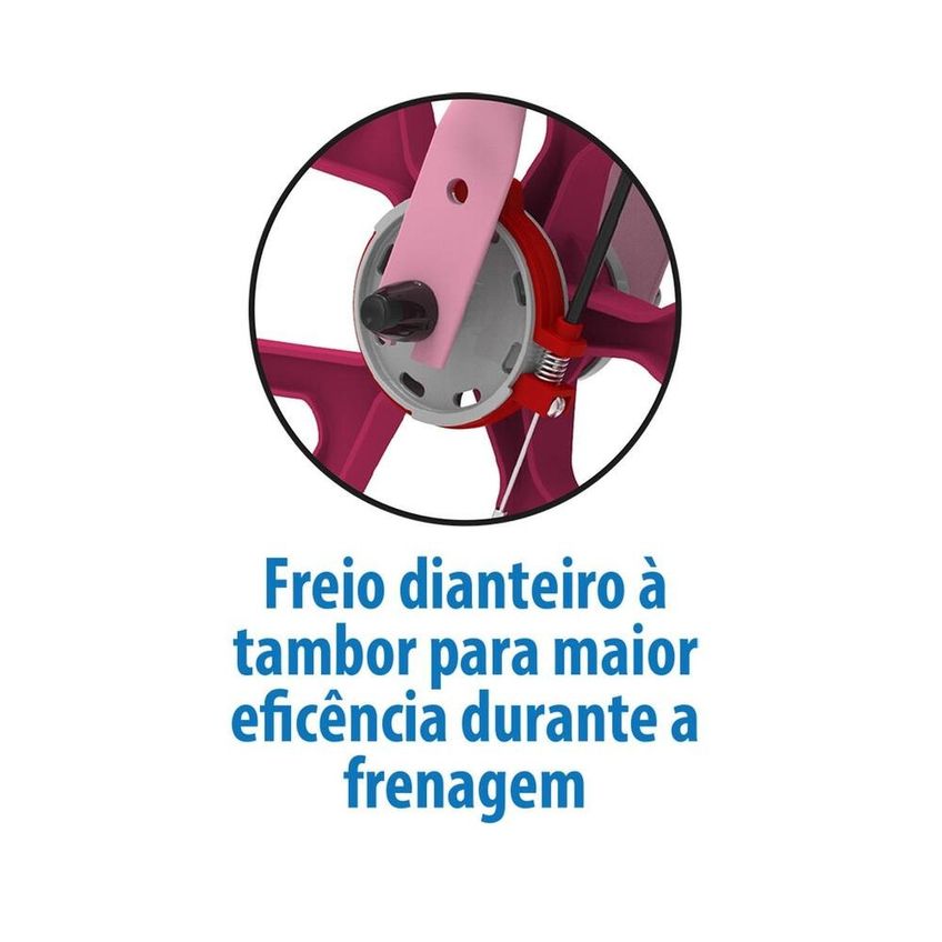 Bicicleta Infantil Bandeirante Aro 14 Unicórnio Com Rodinhas Freio Tambor Quadro Em Aço - imagem 3