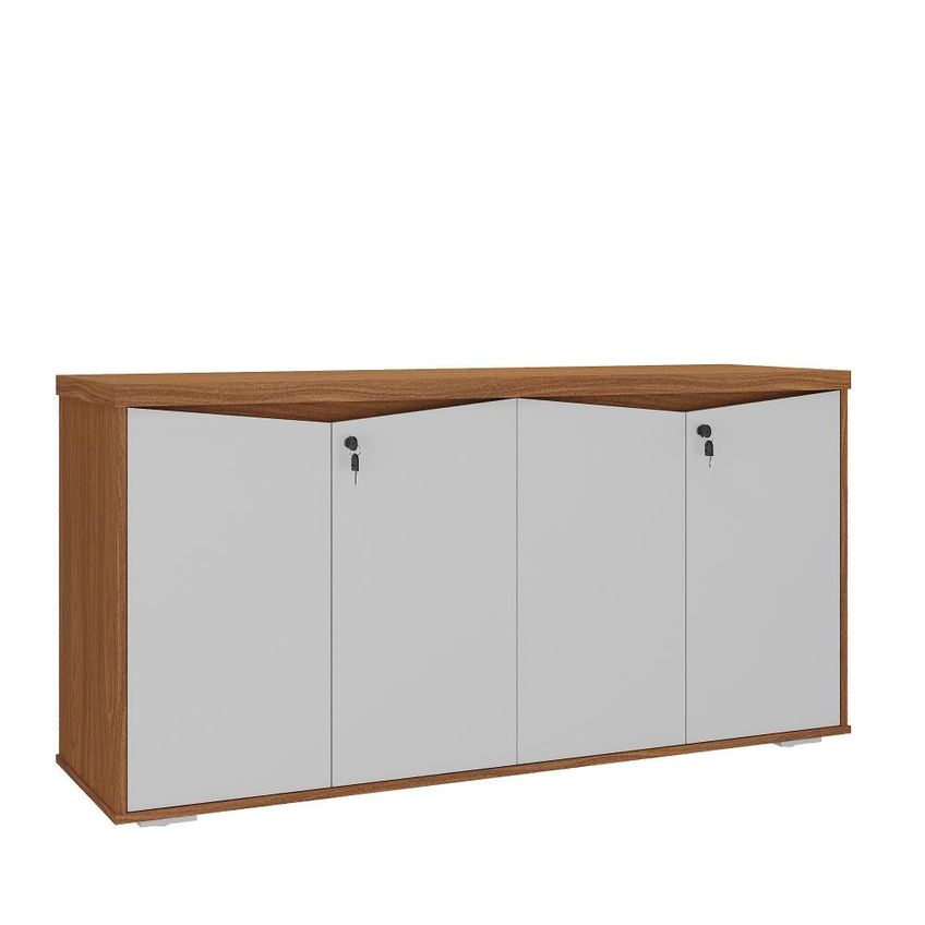 Armário Para Escritório 4 Portas Freijó/branco Artany Móveis - imagem 5