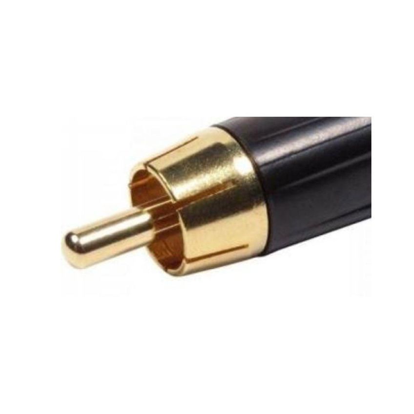 Plug RCA Metal Storm PCT-PGR0023 Com Ponta Gold Preto - imagem 4