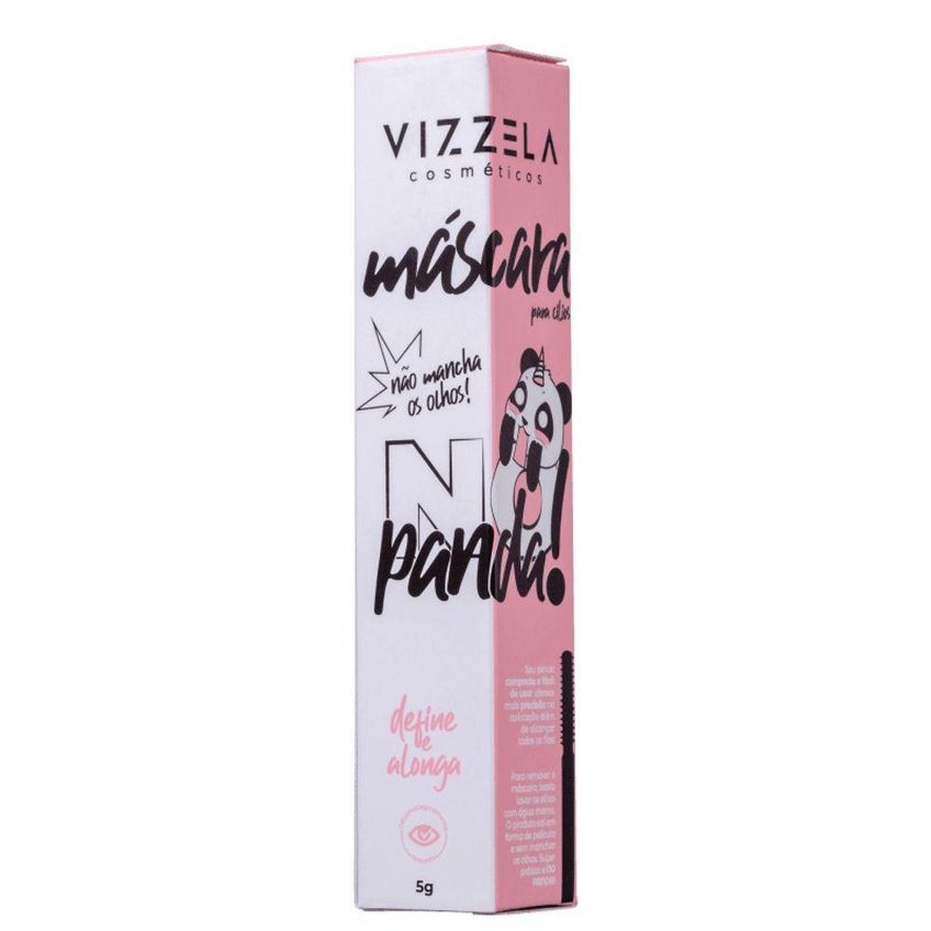 Máscara Para Cílios No Panda Define E Alonga Preto Vizzela 50ml - imagem 4