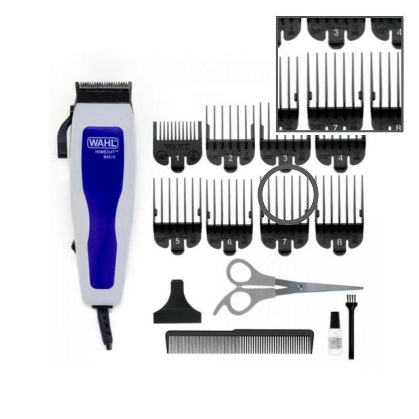 Máquina De Corte Home Cut Corte E Acabamento Lâminas De Aço Carbono Cinza E Azul Wahl - imagem 3