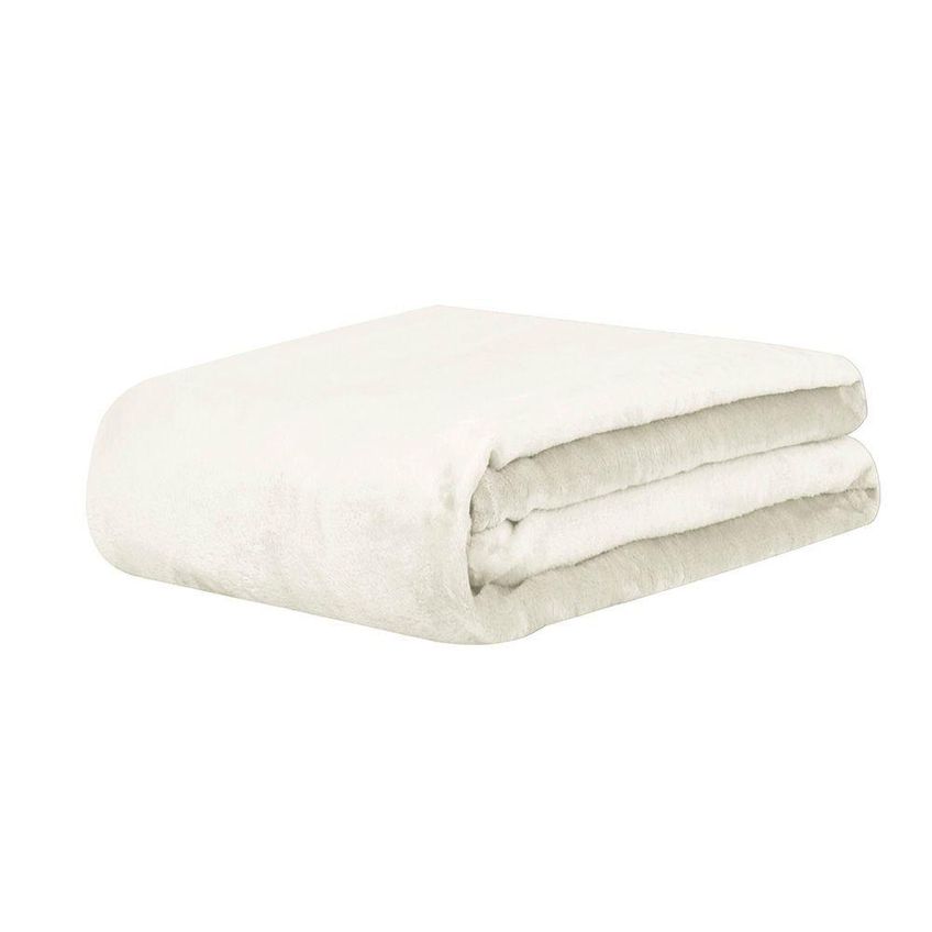 Cobertor Manta Super Soft Casal 100% Poliéster Microfibra Macio Off-white Sonhare Home - imagem 3