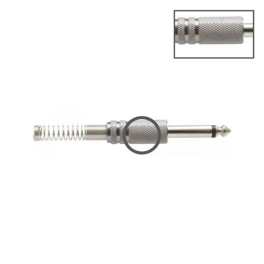 Plug P10 Mono Metal Niquelado Com Mola Storm - imagem 3
