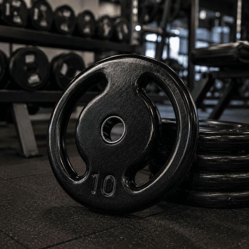 Anilha Revestida 10 Kg Resistência E Segurança Com Pvc Iniciativa Fitness 10kg - imagem 4