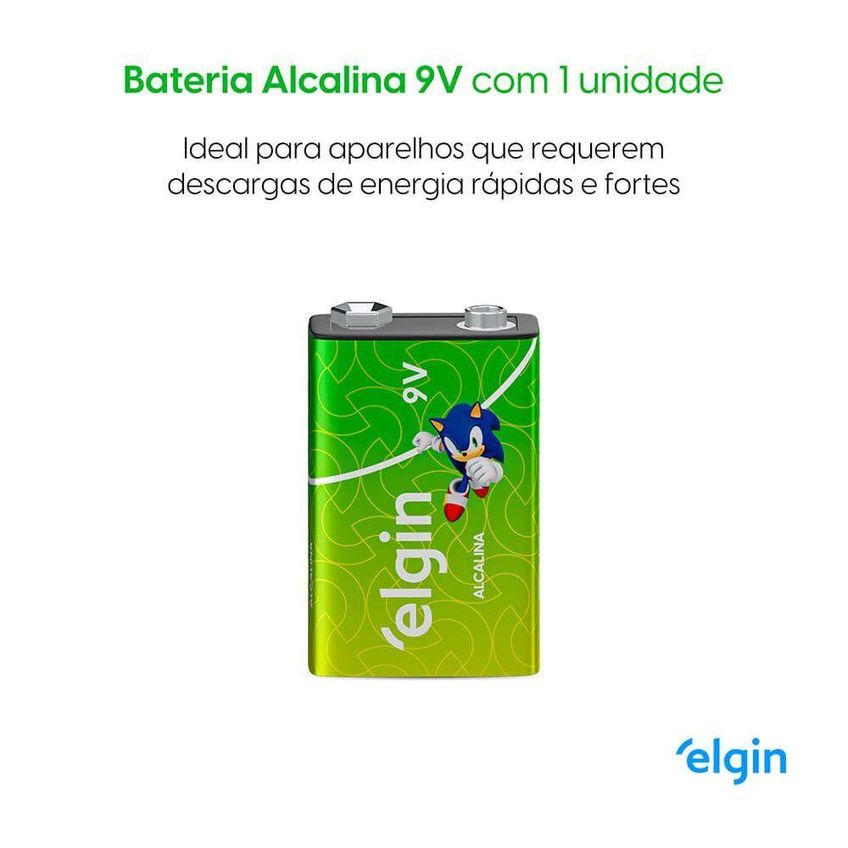 Elgin Bateria Alcalina 9v Blister Com 1 Unidade - imagem 3