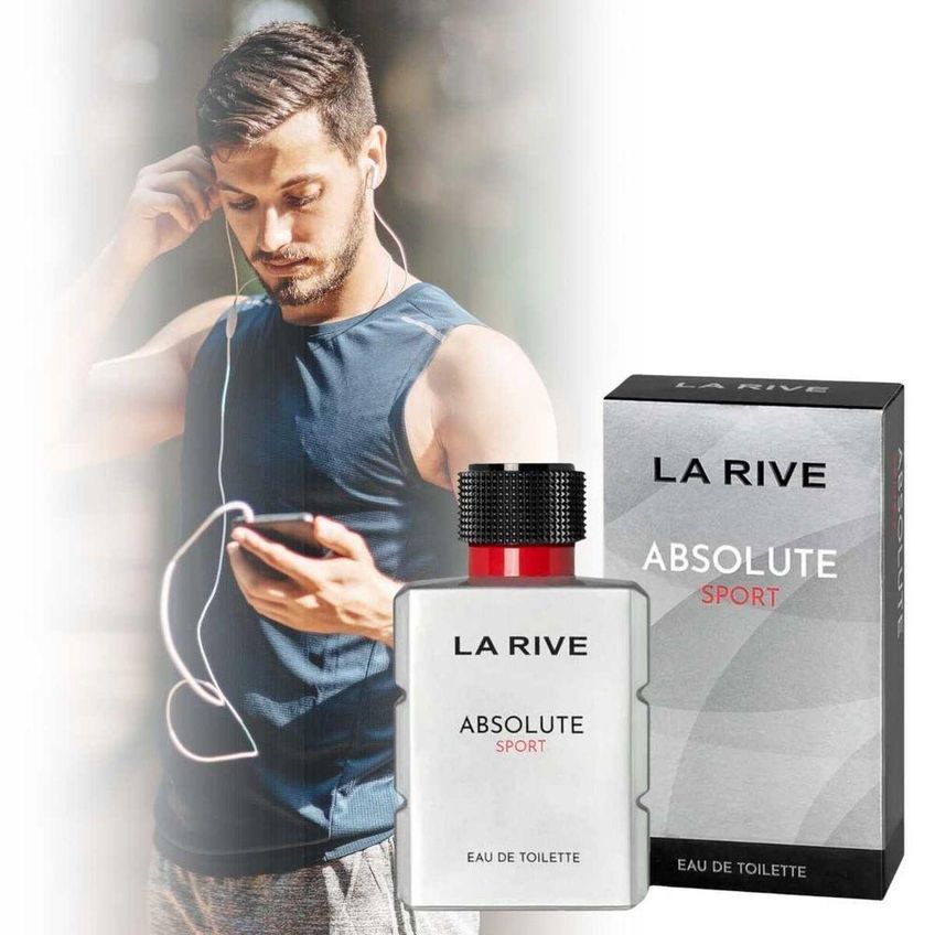 Perfume Absolute Sport Masculino EDT Cítrico Aquático 100ml La Rive - imagem 3