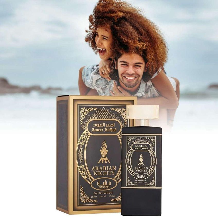 Perfume Ameer Al Oud Arabian Nights Eau De Parfum Unissex Oriental Amadeirado 100ml - imagem 3
