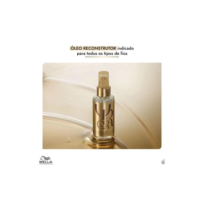 Óleo Capilar Oil Reflections Óleo Proteção Térmica Nutrição 100ml Wella - imagem 3