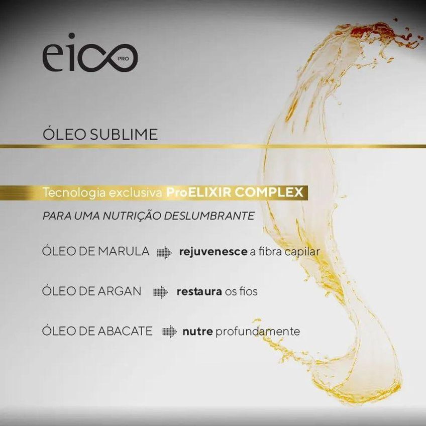 Leave-in Eico Pro Óleo Sublime Nutrição E Hidratação Eico Cosméticos 200ml - imagem 4