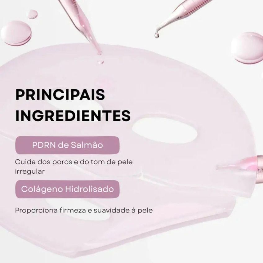 Máscara Facial Em Gel PDRN Pink Collagen Gel Mask Com PDRN E Colágeno Rosa Medicube - imagem 3