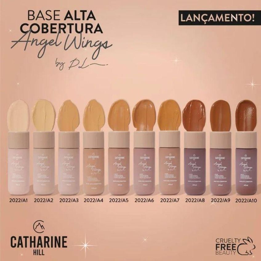 Base Angel Wings By Pri Lessa Alta Cobertura À Prova D'água 40ml Cor A2 Catharine Hill - imagem 4