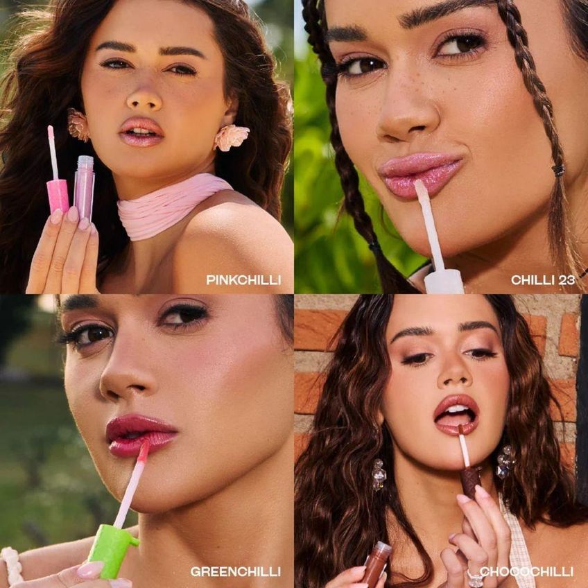 Gloss Labial Chillicake Com Brilho Intenso E Efeito Volume 4x3,3g Chilli E Chilli - imagem 4