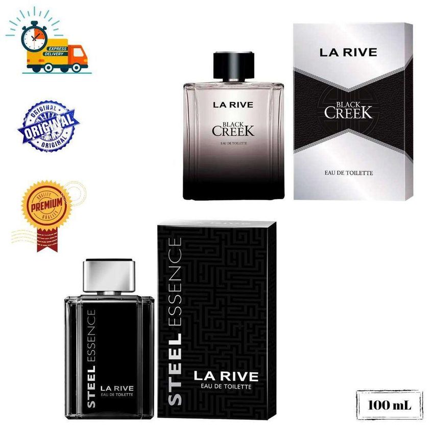 Kit Perfume La Rive Black Creek E Steel Essence Masculino Eau De Toilette 100ml La Rive - imagem 3