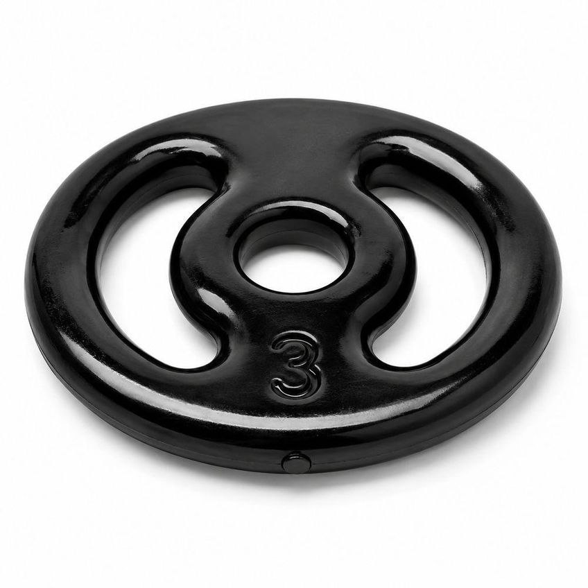 Anilha Revestida 3kg Com Revestimento Em Pvc Iniciativa Fitness 3kg - imagem 3