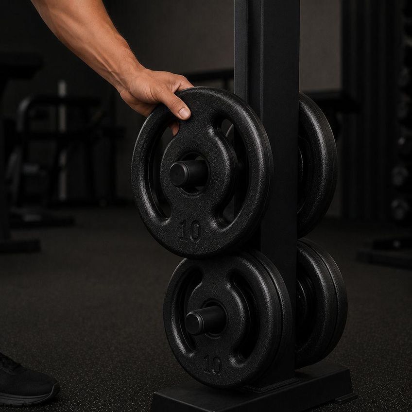 Anilha Pintada 10kg Resistência E Desempenho Preta Iniciativa Fitness 10kg - imagem 3