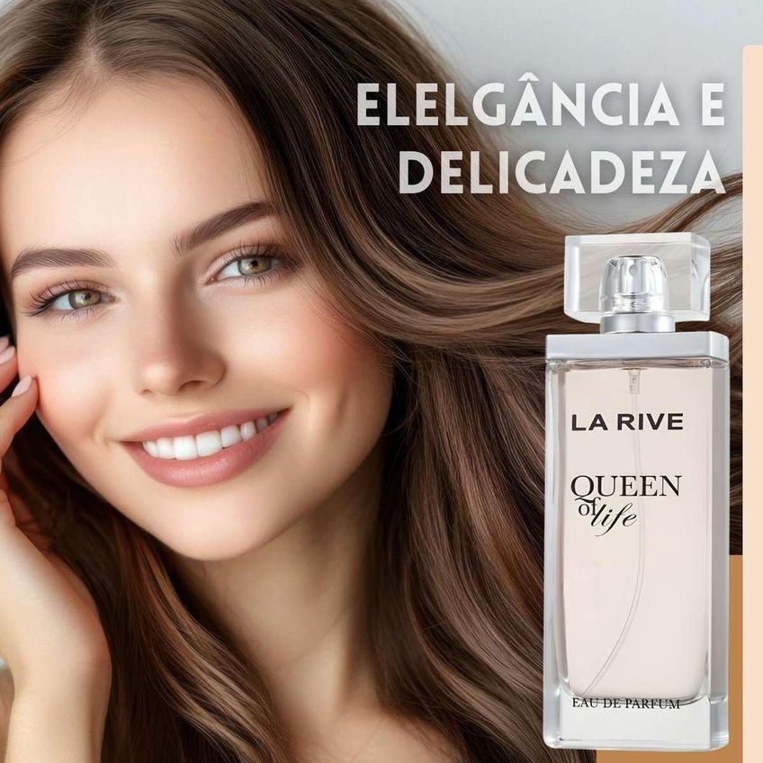 Perfume Queen Of Life Feminino Eau De Parfum Floral Frutado 75ml La Rive - imagem 4