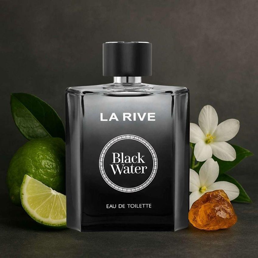 Perfume Black Water Masculino Eau De Toilette 100ml La Rive Aquático Aromático - imagem 3