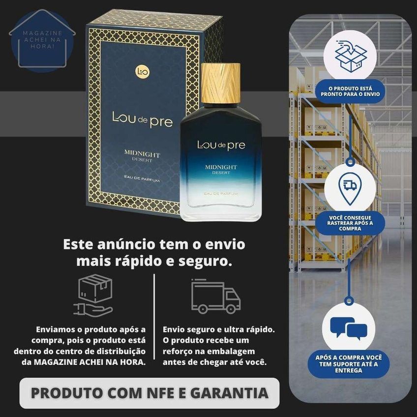 Perfume Masculino Lou De Pre Midnight Desert Eau De Parfum 90ml La Rive - imagem 4